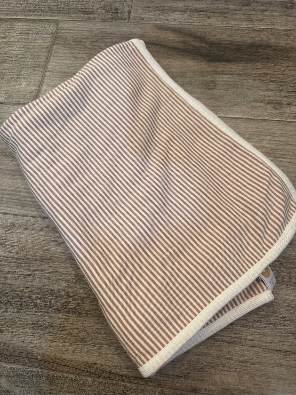 Stem Baby Cream and white Thin Stripe blanket